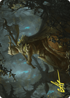 Verdant Outrider // Verdant Outrider (AWOE-028) - Wilds of Eldraine Art Series (Borderless) Foil