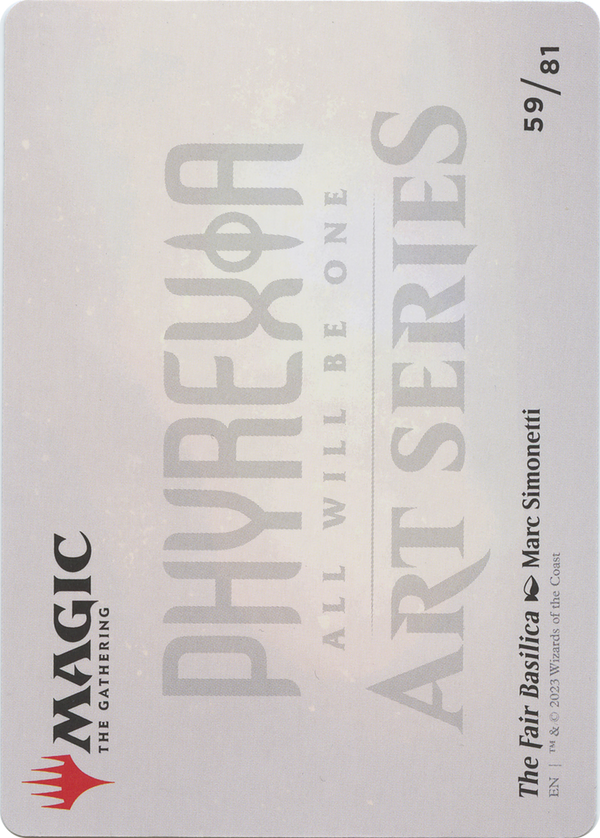 The Fair Basilica // The Fair Basilica (AONE-059) - Phyrexia: All Will Be One Art Series (Borderless) Foil