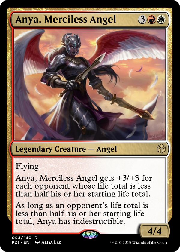 Anya, Merciless Angel (PZ1-094) - Legendary Cube Prize Pack Foil