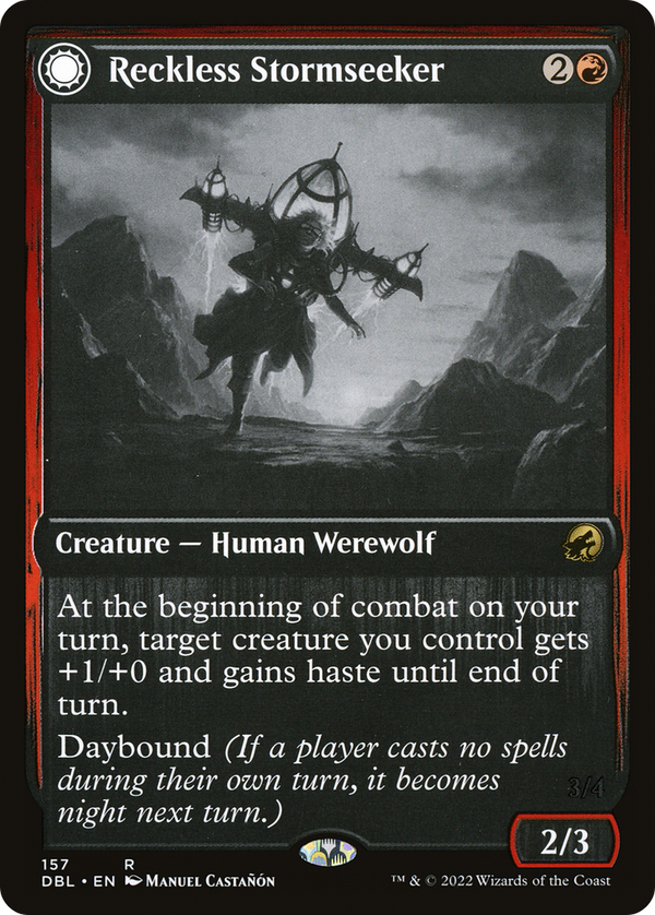 Reckless Stormseeker // Storm-Charged Slasher [Innistrad: Double Feature]