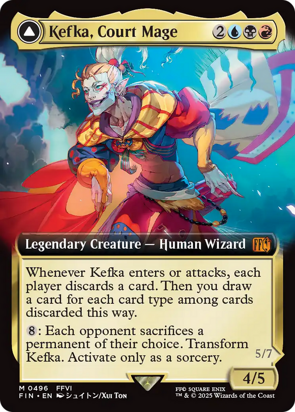 Kefka, Court Mage // Kefka, Ruler of Ruin (Extended Art) [FINAL FANTASY]