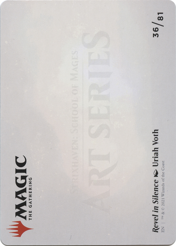Revel in Silence // Revel in Silence (ASTX-036) - Strixhaven Art Series (Borderless) Foil