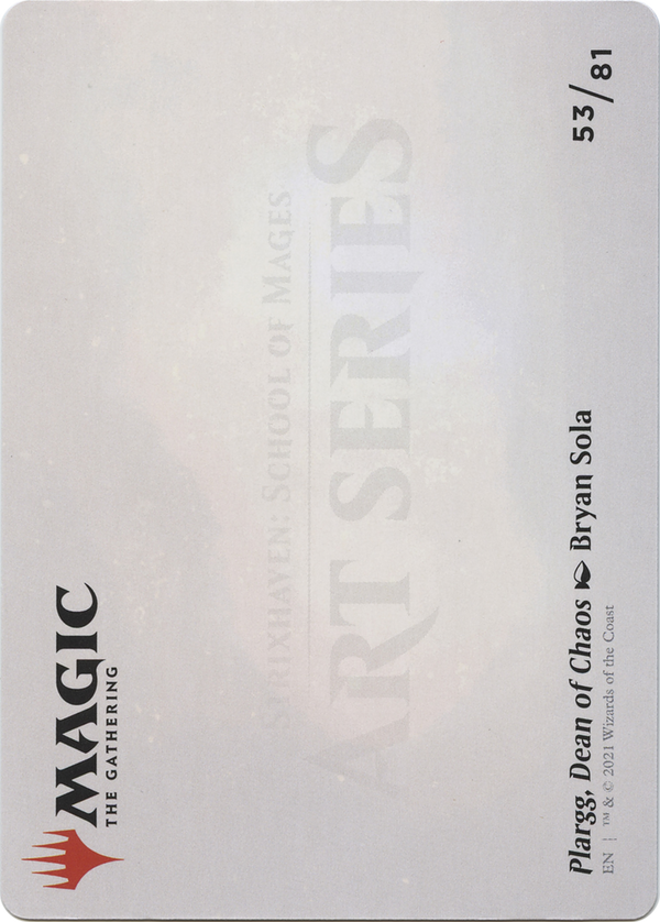 Plargg, Dean of Chaos // Plargg, Dean of Chaos (ASTX-053) - Strixhaven Art Series (Borderless)