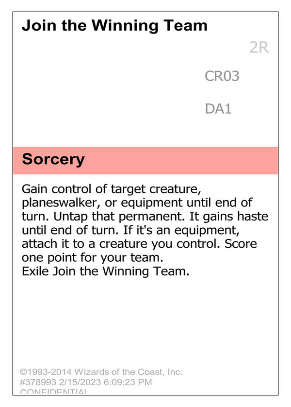 Join the Winning Team (UNK-CR03D) - Unknown Event