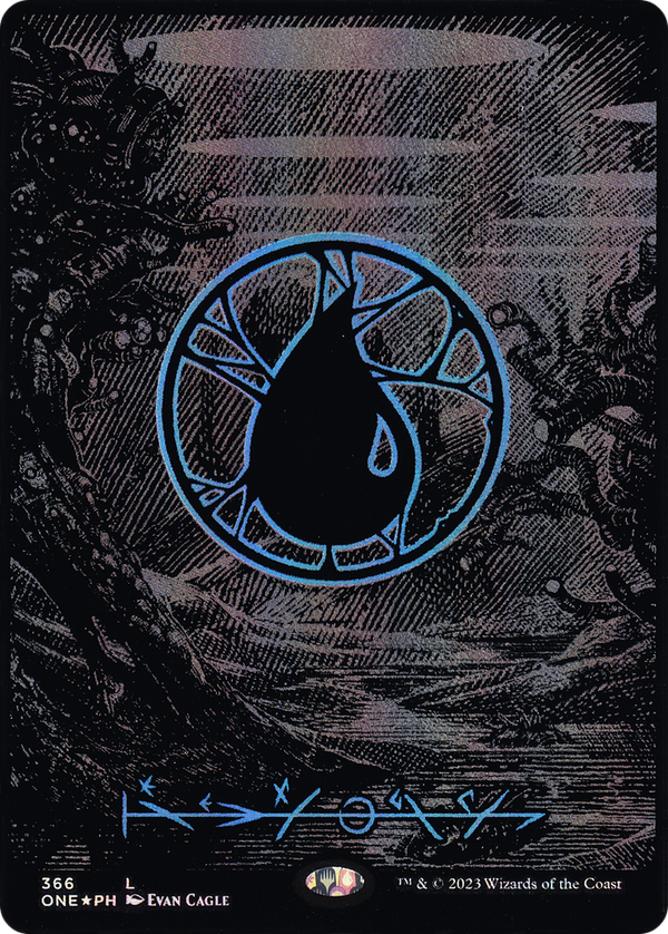 Island (366) (Oil Slick Raised Foil) [Phyrexia: All Will Be One]