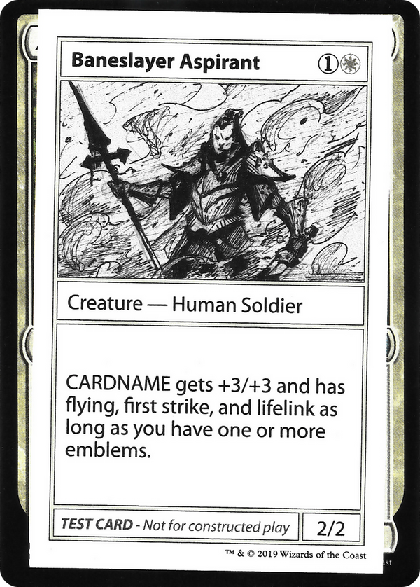 Baneslayer Aspirant (2021 Edition) [Mystery Booster Playtest Cards]