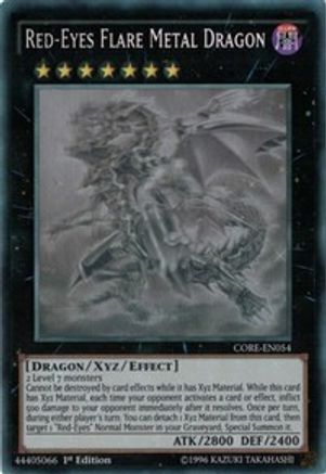 Red-Eyes Flare Metal Dragon (Ghost Rare) (CORE-EN054) - Clash of Rebellions 1st Edition