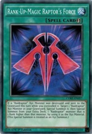 Rank-Up-Magic Raptor's Force (CORE-EN057) - Clash of Rebellions 1st Edition