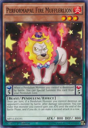 Performapal Fire Mufflerlion (MP15-EN191) - 2015 Mega-Tins Mega Pack 1st Edition