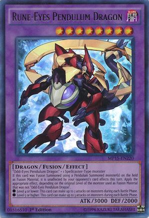 Rune-Eyes Pendulum Dragon (MP15-EN220) - 2015 Mega-Tins Mega Pack 1st Edition