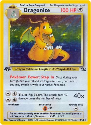 Dragonite (4/62) [Fossil 1st Edition] Spanish