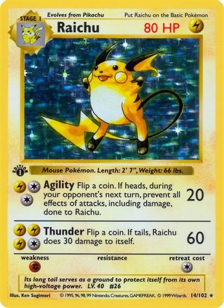 Raichu (14/102)  [Base Set 1st Edition] Spanish