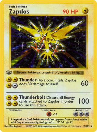 Zapdos (16/102)  [Base Set 1st Edition] Spanish