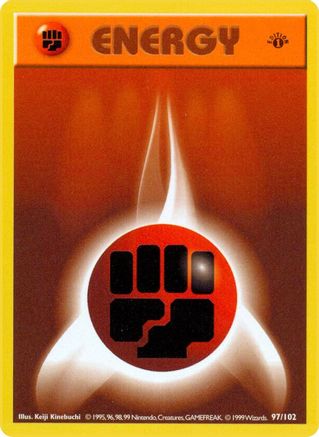 Fighting Energy (97/102) (Shadowless) [Base Set 1st Edition]