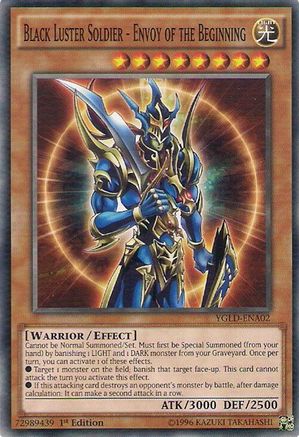 Black Luster Soldier - Envoy of the Beginning (YGLD-ENA02) - King of Games: Yugi's Legendary Decks 1st Edition