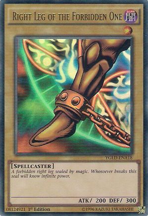 Right Leg of the Forbidden One (YGLD-ENA18) - King of Games: Yugi's Legendary Decks 1st Edition