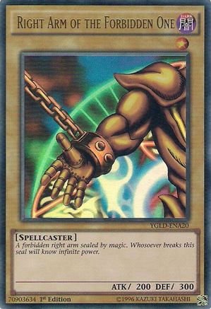 Right Arm of the Forbidden One (YGLD-ENA20) - King of Games: Yugi's Legendary Decks 1st Edition