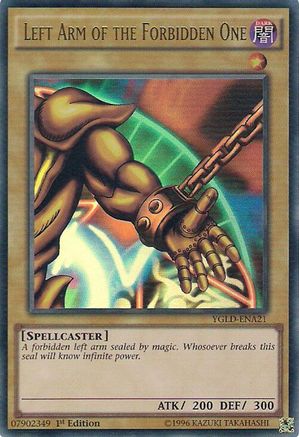 Left Arm of the Forbidden One (YGLD-ENA21) - King of Games: Yugi's Legendary Decks 1st Edition