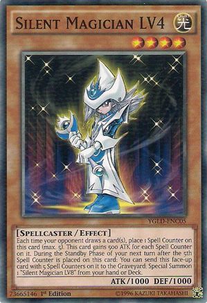 Silent Magician LV4 (YGLD-ENC05) - King of Games: Yugi's Legendary Decks 1st Edition