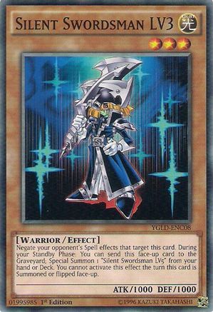 Silent Swordsman LV3 (YGLD-ENC08) - King of Games: Yugi's Legendary Decks 1st Edition
