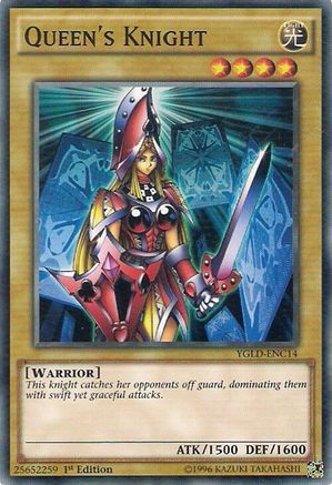 Queen's Knight (C) (YGLD-ENC14) - King of Games: Yugi's Legendary Decks Unlimited