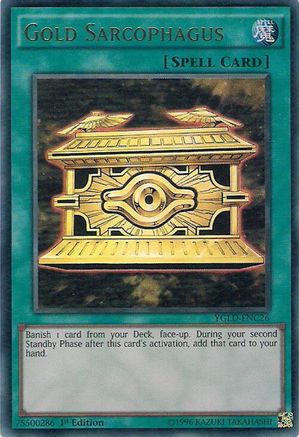 Gold Sarcophagus (YGLD-ENC26) - King of Games: Yugi's Legendary Decks 1st Edition