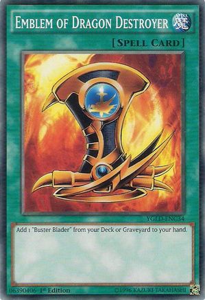 Emblem of Dragon Destroyer (YGLD-ENC34) - King of Games: Yugi's Legendary Decks Unlimited