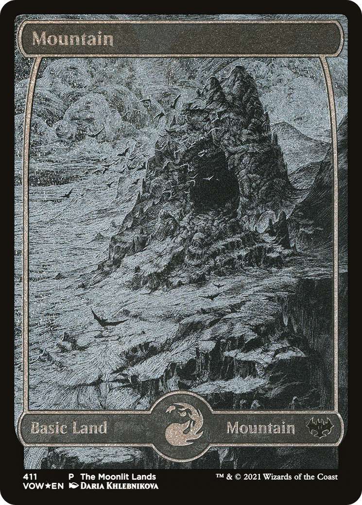 Mountain (The Moonlit Lands) (Foil Etched) [Innistrad: Crimson Vow Promos]