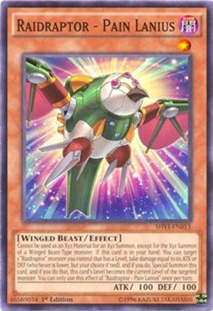 Raidraptor - Pain Lanius (SHVI-EN015) - Shining Victories 1st Edition