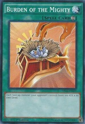 Burden of the Mighty (YS16-EN029) - Starter Deck: Yuya 1st Edition
