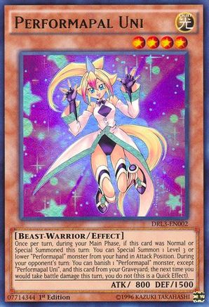 Performapal Uni (DRL3-EN002) - Dragons of Legend: Unleashed 1st Edition