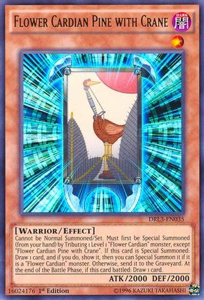 Flower Cardian Pine with Crane (DRL3-EN035) - Dragons of Legend: Unleashed 1st Edition