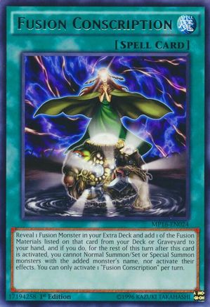 Fusion Conscription (MP16-EN024) - 2016 Mega-Tins Mega Pack 1st Edition