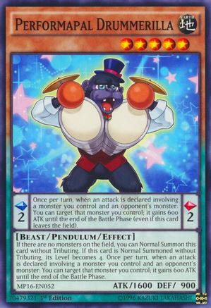 Performapal Drummerilla (MP16-EN052) - 2016 Mega-Tins Mega Pack 1st Edition