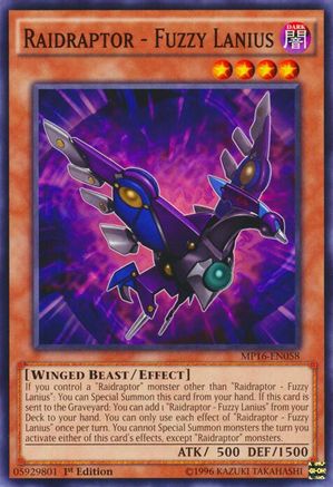 Raidraptor - Fuzzy Lanius (MP16-EN058) - 2016 Mega-Tins Mega Pack 1st Edition