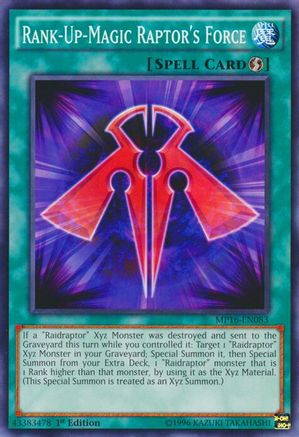 Rank-Up-Magic Raptor's Force (MP16-EN083) - 2016 Mega-Tins Mega Pack Unlimited