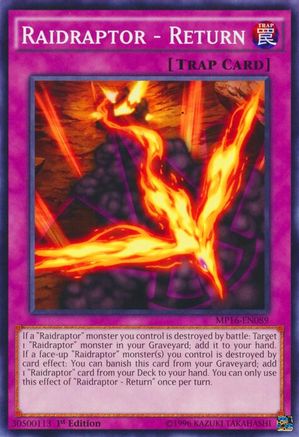 Raidraptor - Return (MP16-EN089) - 2016 Mega-Tins Mega Pack 1st Edition