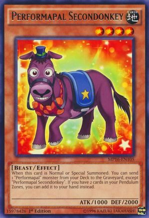 Performapal Secondonkey (MP16-EN105) - 2016 Mega-Tins Mega Pack Unlimited