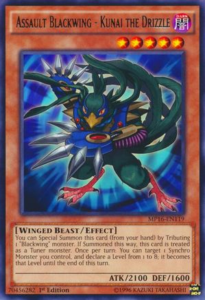 Assault Blackwing - Kunai the Drizzle (MP16-EN119) - 2016 Mega-Tins Mega Pack Unlimited