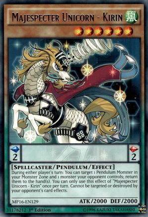 Majespecter Unicorn - Kirin (MP16-EN129) - 2016 Mega-Tins Mega Pack 1st Edition