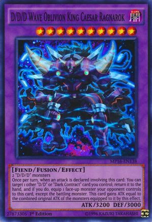 D/D/D Wave Oblivion King Caesar Ragnarok (MP16-EN138) - 2016 Mega-Tins Mega Pack Unlimited