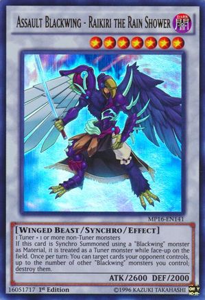 Assault Blackwing - Raikiri the Rain Shower (MP16-EN141) - 2016 Mega-Tins Mega Pack Unlimited
