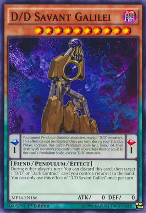 D/D Savant Galilei (MP16-EN166) - 2016 Mega-Tins Mega Pack 1st Edition