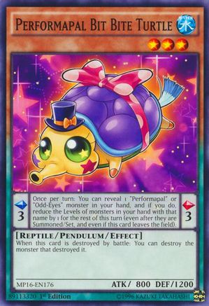 Performapal Bit Bite Turtle (MP16-EN176) - 2016 Mega-Tins Mega Pack Unlimited