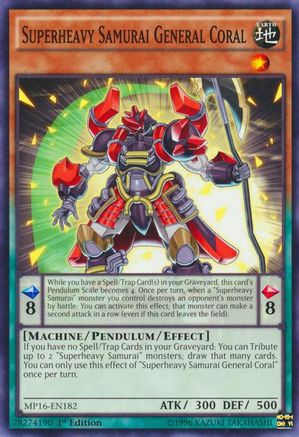 Superheavy Samurai General Coral (MP16-EN182) - 2016 Mega-Tins Mega Pack 1st Edition
