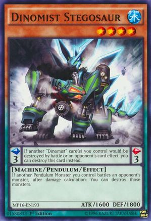 Dinomist Stegosaur (MP16-EN193) - 2016 Mega-Tins Mega Pack 1st Edition