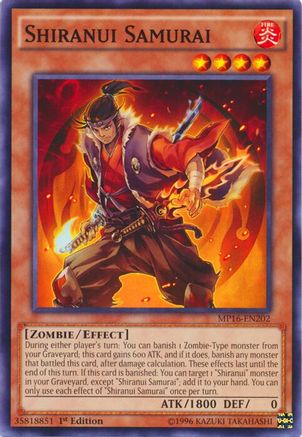 Shiranui Samurai (MP16-EN202) - 2016 Mega-Tins Mega Pack 1st Edition