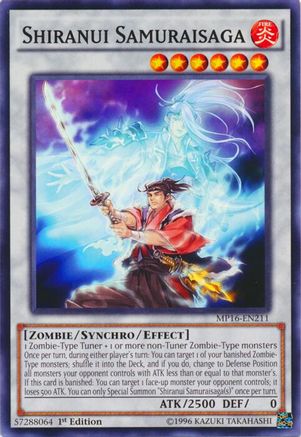 Shiranui Samuraisaga (MP16-EN211) - 2016 Mega-Tins Mega Pack 1st Edition