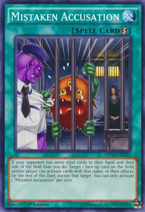Mistaken Accusation (MP16-EN222) - 2016 Mega-Tins Mega Pack Unlimited