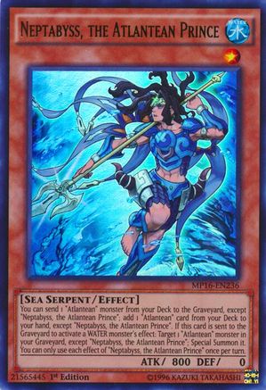 Neptabyss, the Atlantean Prince (MP16-EN236) - 2016 Mega-Tins Mega Pack Unlimited